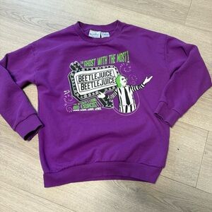 Beetlejuice Purple Graphic Sweatshirt